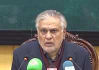 deputy prime minister and foreign minister ishaq dar addresses a press briefing in islamabad on friday to review pakistan s diplomatic performance in 2025 screengrab