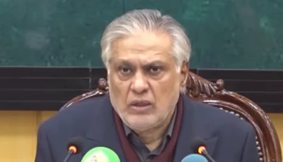 deputy prime minister and foreign minister ishaq dar addresses a press briefing in islamabad on friday to review pakistan s diplomatic performance in 2025 screengrab