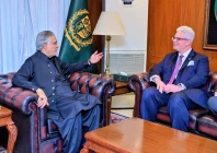 foreign minister ishaq dar meets acting us charg d affaires zachary harkenrider photo mofa