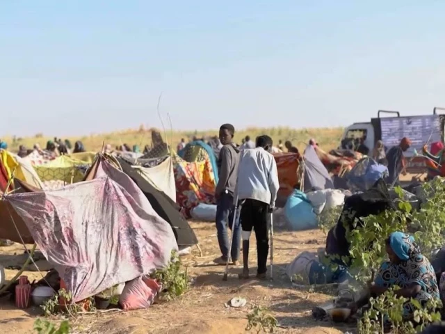 displaced sudanese gather and sit in makeshift tents after fleeing al fashir city in darfur in tawila sudan october 29 2025 in this still image taken from a reuters video photo reuters