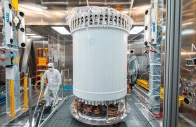 the lux zeplin dark matter experiment main detector in a surface lab before installation underground at the sanford underground research facility in lead south dakota us in this undated handout photo the detector is managed by the us department of energy s lawrence berkeley national laboratory matthew kapust sanford underground research facility handout via reuters