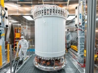 the lux zeplin dark matter experiment main detector in a surface lab before installation underground at the sanford underground research facility in lead south dakota us in this undated handout photo the detector is managed by the us department of energy s lawrence berkeley national laboratory matthew kapust sanford underground research facility handout via reuters