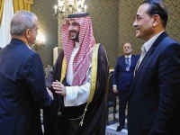 iranian president masoud pezeshkian greets saudi defence minister prince khalid bin salman