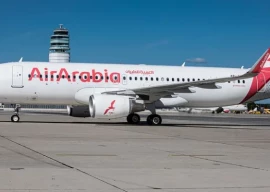 air arabia makes emergency landing at karachi airport after crew falls sick