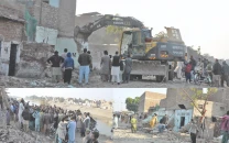 illegal houses shops demolished for new road