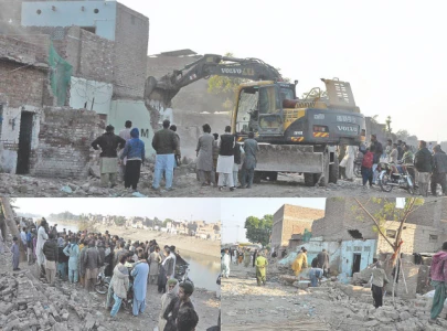 illegal houses shops demolished for new road