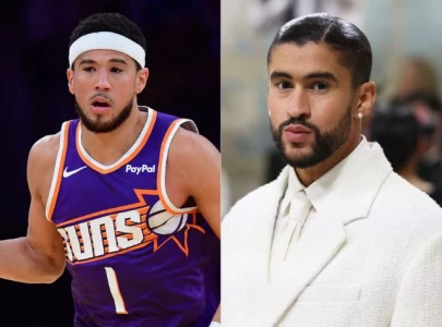 devin booker shrugs off bad bunny halftime show question both share ex kendall jenner