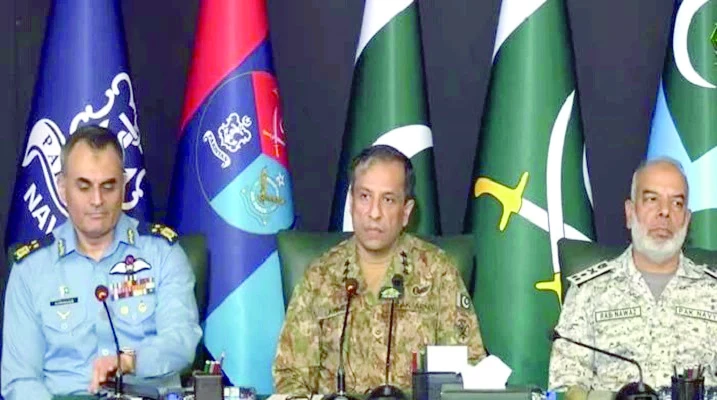 dg ispr lt gen ahmed sharif chaudhry dgpr of the pakistan air force air vice marshal aurangzeb ahmed and deputy chief of naval staff operations rear admiral raja rab nawaz address the media in islamabad on friday photo screengrab dg ispr lt gen ahmed sharif chaudhry dgpr of the pakistan air force air vice marshal aurangzeb ahmed and deputy chief of naval staff operations rear admiral raja rab nawaz address the media in islamabad on friday photo screengrab