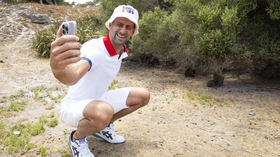 novak djokovic having down time at rottnest island in australia photo afp