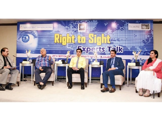 experts huddle pffb chairman muhammad abdullah yusuf speaks at the right to sight experts talk while vr specialist consultant dr shehzad saeed vr specialist prof dr aamir awan pffb chief coordinator rabail pirzada and express forum editor ajmal sattar malik are present on the stage at the event organised by novartis pharma and express media group with the support of pffb photo express experts huddle pffb chairman muhammad abdullah yusuf speaks at the right to sight experts talk while vr specialist consultant dr shehzad saeed vr specialist prof dr aamir awan pffb chief coordinator rabail pirzada and express forum editor ajmal sattar malik are present on the stage at the event organised by novartis pharma and express media group with the support of pffb photo express