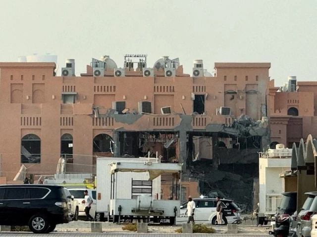 a damaged building in doha photo reuters a damaged building in doha photo reuters