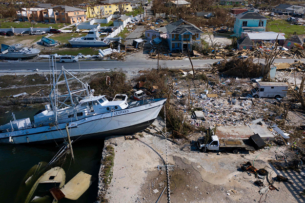 A view of damages left by Hurricane Dorian September 5, 2019, in Marsh Harbor, Great Abaco. PHOTO: AFP