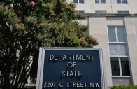 a general view of a united states state department sign outside the us state department building in washington dc us july 11 2025 photo reuters