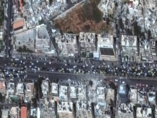 satellite image shows the iranian embassy and consulate following a suspected israeli strike in damascus syria april 2 2024 in this handout image maxar technologies handout via reuters