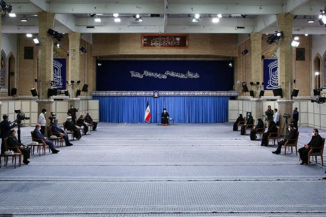 iran s supreme leader ayatollah ali khamenei meets with organizers of events to mark the first anniversary of the killing of iran s top commander qassem soleimani in tehran iran december 16 2020 official khamenei website handout via reuters
