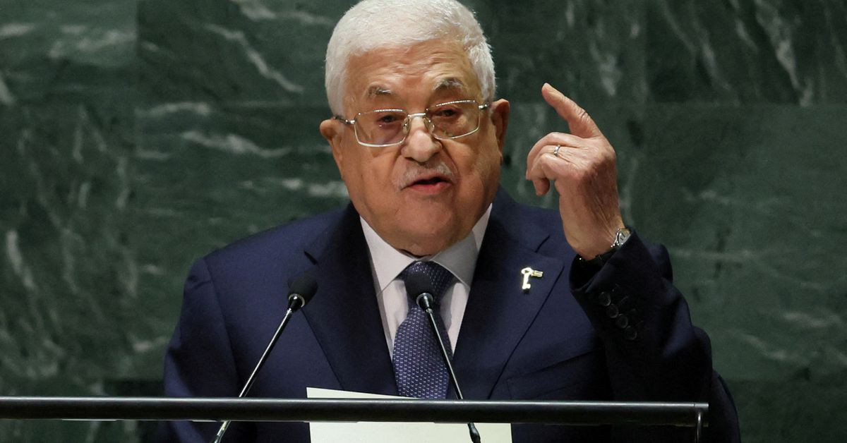palestinian president mahmoud abbas addresses the 78th session of the un general assembly in new york city us photo reuters