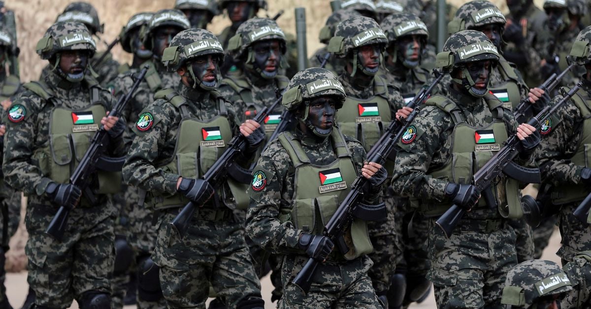 palestinian hamas militants take part in a rally marking the 31st anniversary of hamas founding in gaza city december 16 2018 photo reuters