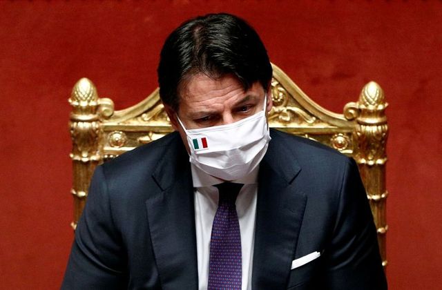 italy s prime minister giuseppe conte looks on after addressing the upper house of parliament following the eu summit on the recovery fund sealed to revive economies ravaged by the coronavirus disease covid 19 outbreak in rome italy july 22 2020 reuters