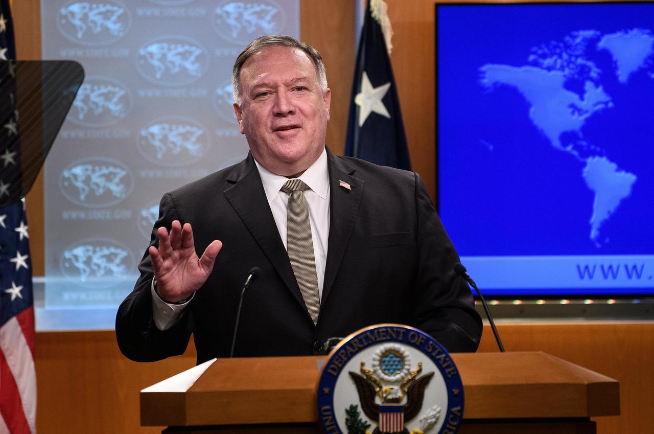 us secretary of state mike pompeo speaks during a news conference at the state department in washington dc us nicholas kamm pool via reuters