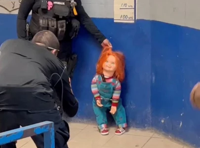 mexican police cuff crooked demon doll chucky
