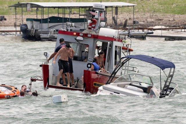 boats partially submerged from the large wakes of a flotilla of supporters of u s president donald trump float in distress during a boat parade on lake travis near lakeway texas u s september 5 2020 reuters boats partially submerged from the large wakes of a flotilla of supporters of u s president donald trump float in distress during a boat parade on lake travis near lakeway texas u s september 5 2020 reuters