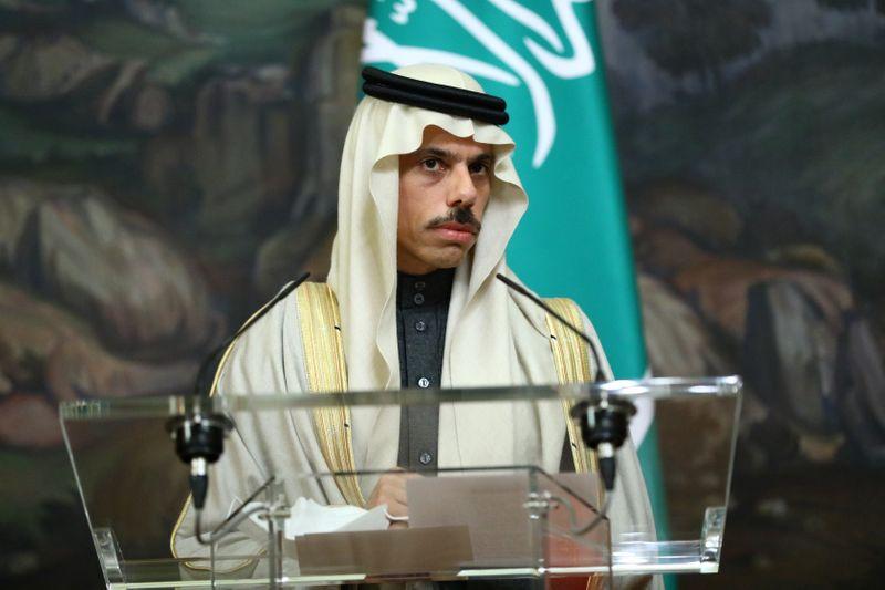 saudi arabia s foreign minister prince faisal bin farhan al saud attends a news conference following talks with russia s foreign minister sergei lavrov in moscow russia january 14 2021 photo reuters file