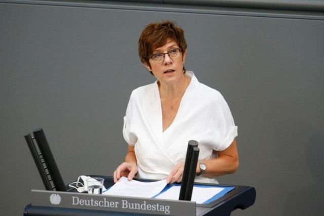 german defense minister annegret kramp karrenbauer speaks during the last session of the lower house of parliament bundestag before federal elections in berlin germany june 23 2021 reuters german defense minister annegret kramp karrenbauer speaks during the last session of the lower house of parliament bundestag before federal elections in berlin germany june 23 2021 reuters
