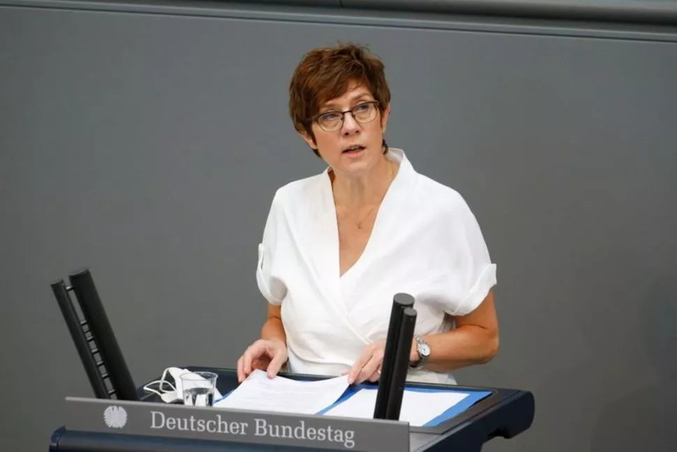 german defense minister annegret kramp karrenbauer speaks during the last session of the lower house of parliament bundestag before federal elections in berlin germany june 23 2021 reuters german defense minister annegret kramp karrenbauer speaks during the last session of the lower house of parliament bundestag before federal elections in berlin germany june 23 2021 reuters