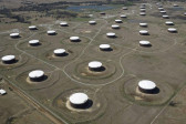 crude oil storage tanks are seen from above at the cushing oil hub in cushing oklahoma march 24 2016 photo reuters file