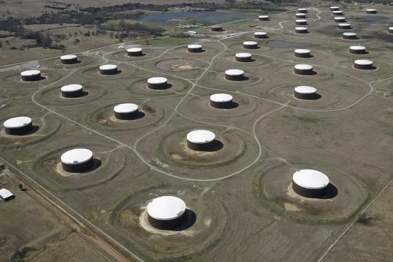 crude oil storage tanks are seen from above at the cushing oil hub in cushing oklahoma march 24 2016 photo reuters file crude oil storage tanks are seen from above at the cushing oil hub in cushing oklahoma march 24 2016 photo reuters file