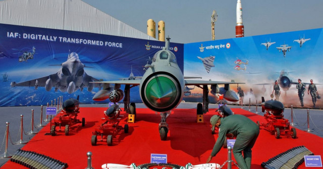 an indian air force personnel arranges ammunitions in front of mig 21 fighter plane at defexpo 2020 in lucknow india february 5 2020 reuters an indian air force personnel arranges ammunitions in front of mig 21 fighter plane at defexpo 2020 in lucknow india february 5 2020 reuters