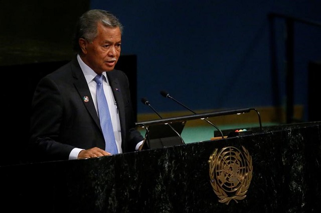 prime minister of the cook islands henry puna speaks at the opening of the ocean conference at the united nations in the manhattan borough of new york city new york us june 5 2017 photo reuters