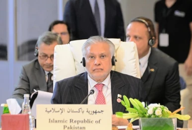 deputy prime minister and foreign minister ishaq dar at the ministerial meeting on jerusalem in jordan amman on august 5 2026 photo mofa x