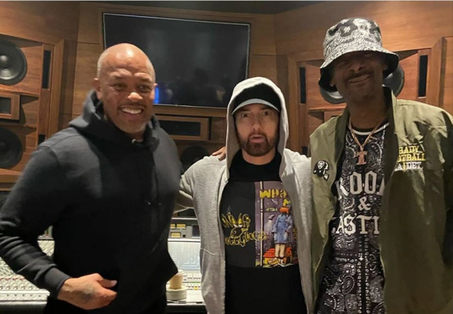 eminem snoop dogg dr dre lebron james shaq support team usa and gin juice in london