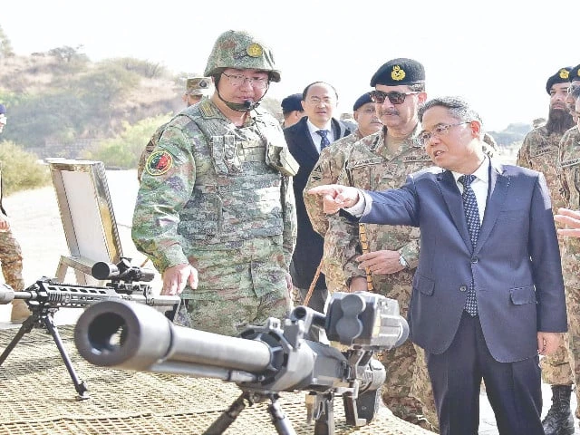 chinese ambassador jiang zaidong inspects ammunition during his visit to the joint drill at pabbi photo nni chinese ambassador jiang zaidong inspects ammunition during his visit to the joint drill at pabbi photo nni