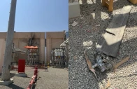 the image on right shows damage on power plant while left image shows debris of drone photo coalition forces x post