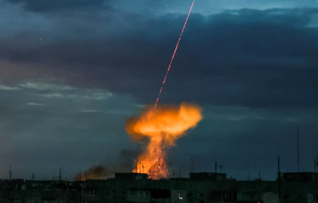 a view shows an explosion of shot down russian drone amid russia s attack on ukraine in kherson ukraine july 26 2024 photo reuters a view shows an explosion of shot down russian drone amid russia s attack on ukraine in kherson ukraine july 26 2024 photo reuters