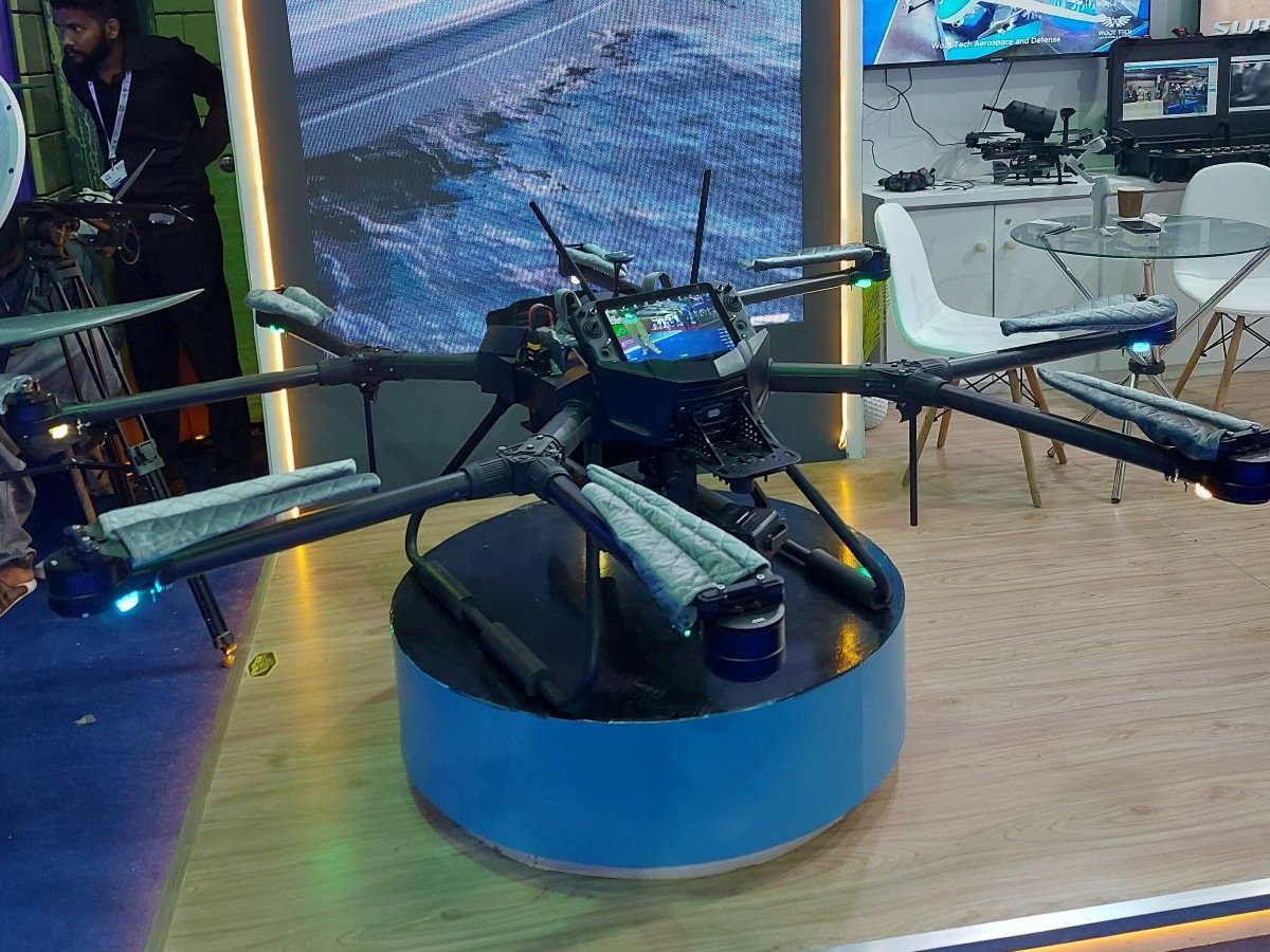 Drone capable of conducting reconnaissance or carrying munitions, made by Woot Tech. Source: The Express Tribune
