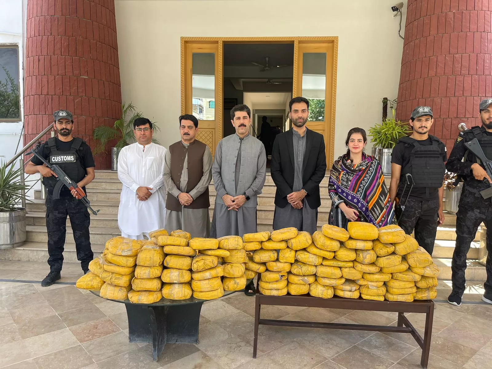 the authorities seized 300 kilograms of high quality hashish 2 5 kilograms of opium and various weapons from the suspects photo express the authorities seized 300 kilograms of high quality hashish 2 5 kilograms of opium and various weapons from the suspects photo express