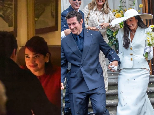 Dua Lipa and Callum Turner wedding spark online celebration of rom-com-like love story