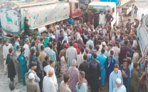 people storm pumping station