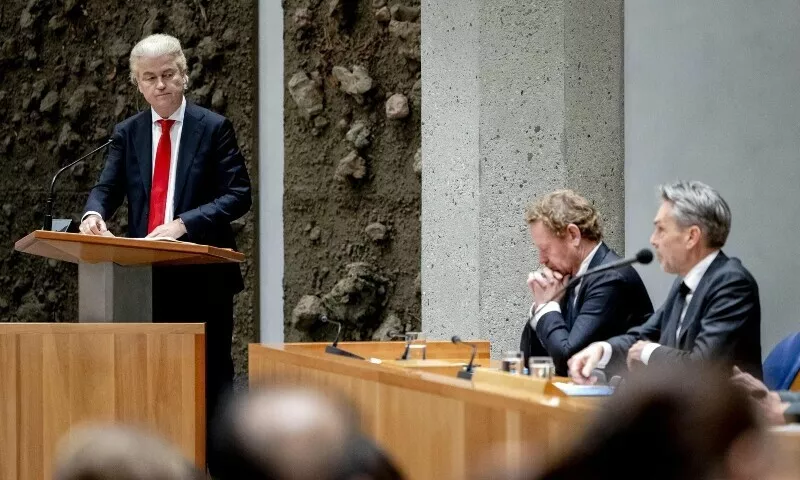 dutch mp and president of the far right party for freedom pvv geert wilders speaks during a debate in the lower house on nov 13 2024 photo afp dutch mp and president of the far right party for freedom pvv geert wilders speaks during a debate in the lower house on nov 13 2024 photo afp