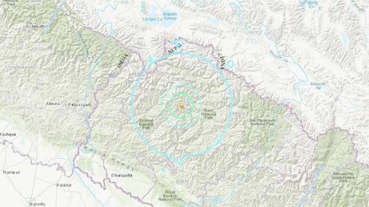 the quake was at a depth of 10 km and was about 63 km to the northwest of nepal s jumla district