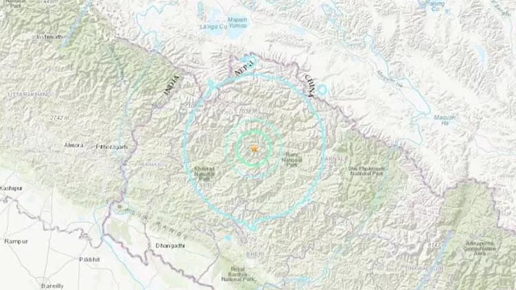 the quake was at a depth of 10 km and was about 63 km to the northwest of nepal s jumla district the quake was at a depth of 10 km and was about 63 km to the northwest of nepal s jumla district