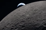 earth sets beyond the moon s horizon on flight day 6 of artemis ii offering a beautiful view of our home planet from behind our natural satellite photo esa nasa