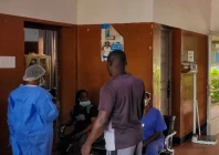 people at bunia general referral hospital following confirmation of an ebola outbreak involving the bundibugyo strain in the ituri province democratic republic of congo on may 16 2026 photo reuters