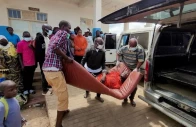 a man is carried from an ambulance as he arrives at bunia general referral hospital following confirmation of an ebola outbreak involving the bundibugyo strain in bunia ituri province democratic republic of congo may 16 2026 picture taken with a mobile phone reuters