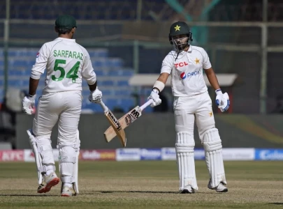 watch sarfaraz saud shakeel engage in heated argument during practice session