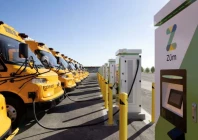 buses in oakland unified school district s vehicle to grid v2g electric school bus fleet stand in a bidirectional charging lot in oakland california u s may 15 2024 zum handout via reuters