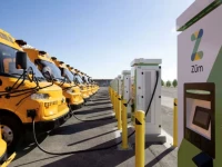 buses in oakland unified school district s vehicle to grid v2g electric school bus fleet stand in a bidirectional charging lot in oakland california u s may 15 2024 zum handout via reuters
